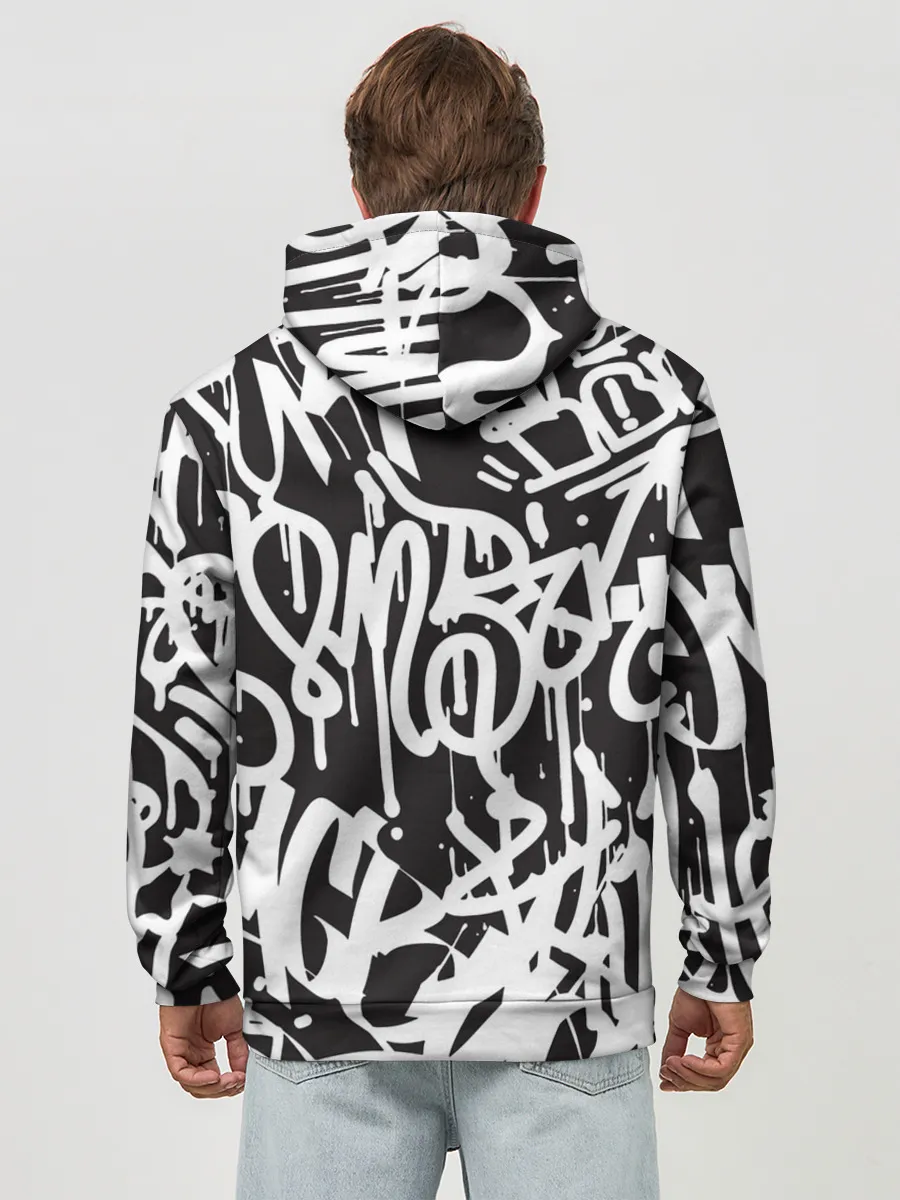 Худи мужской база хлопок / Граффити среди нас