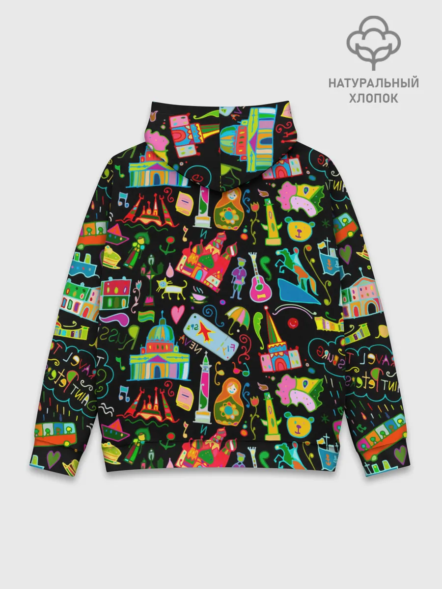 Худи мужской база хлопок / Travel to Saint Petersburg