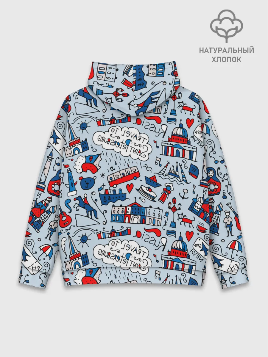 Худи мужской база хлопок / Travel to Saint Petersburg