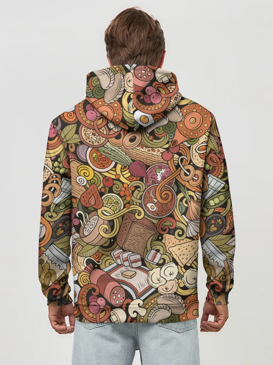 Худи мужской база хлопок / Русская еда