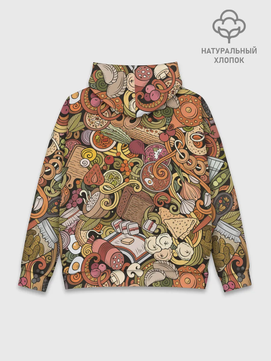 Худи мужской база хлопок / Русская еда