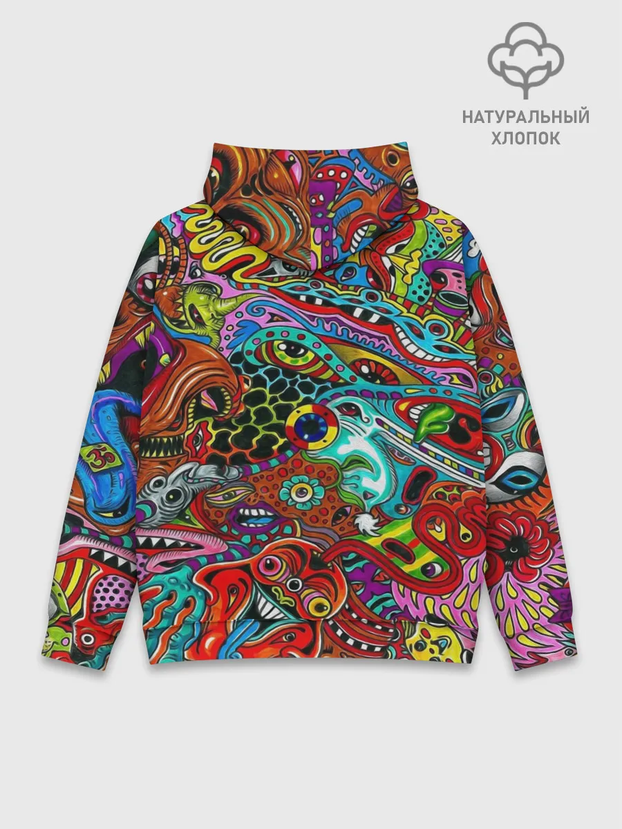 Худи мужской база хлопок / Психоделика