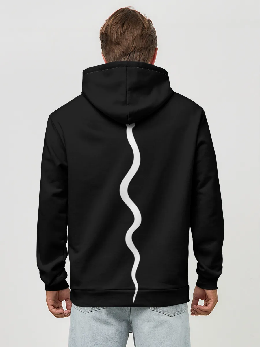 Худи мужской база хлопок / Змеиный силуэт