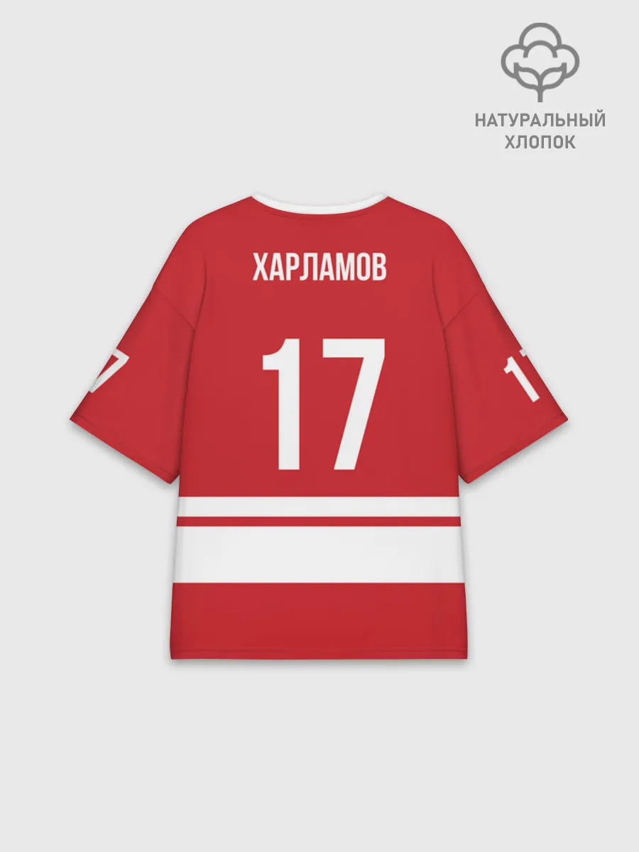 Женская футболка оверсайз хлопок / Харламов