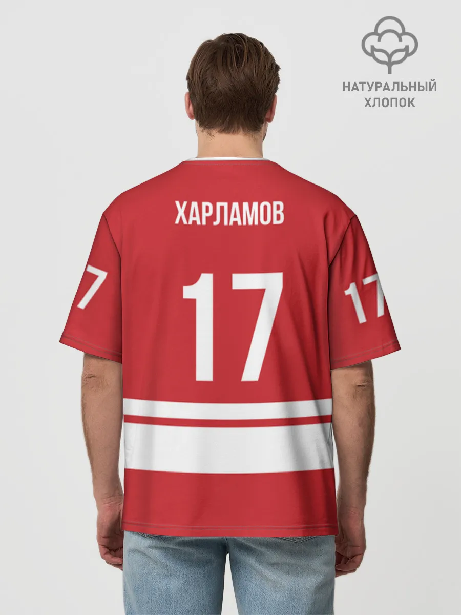 Мужская футболка оверсайз хлопок / Харламов
