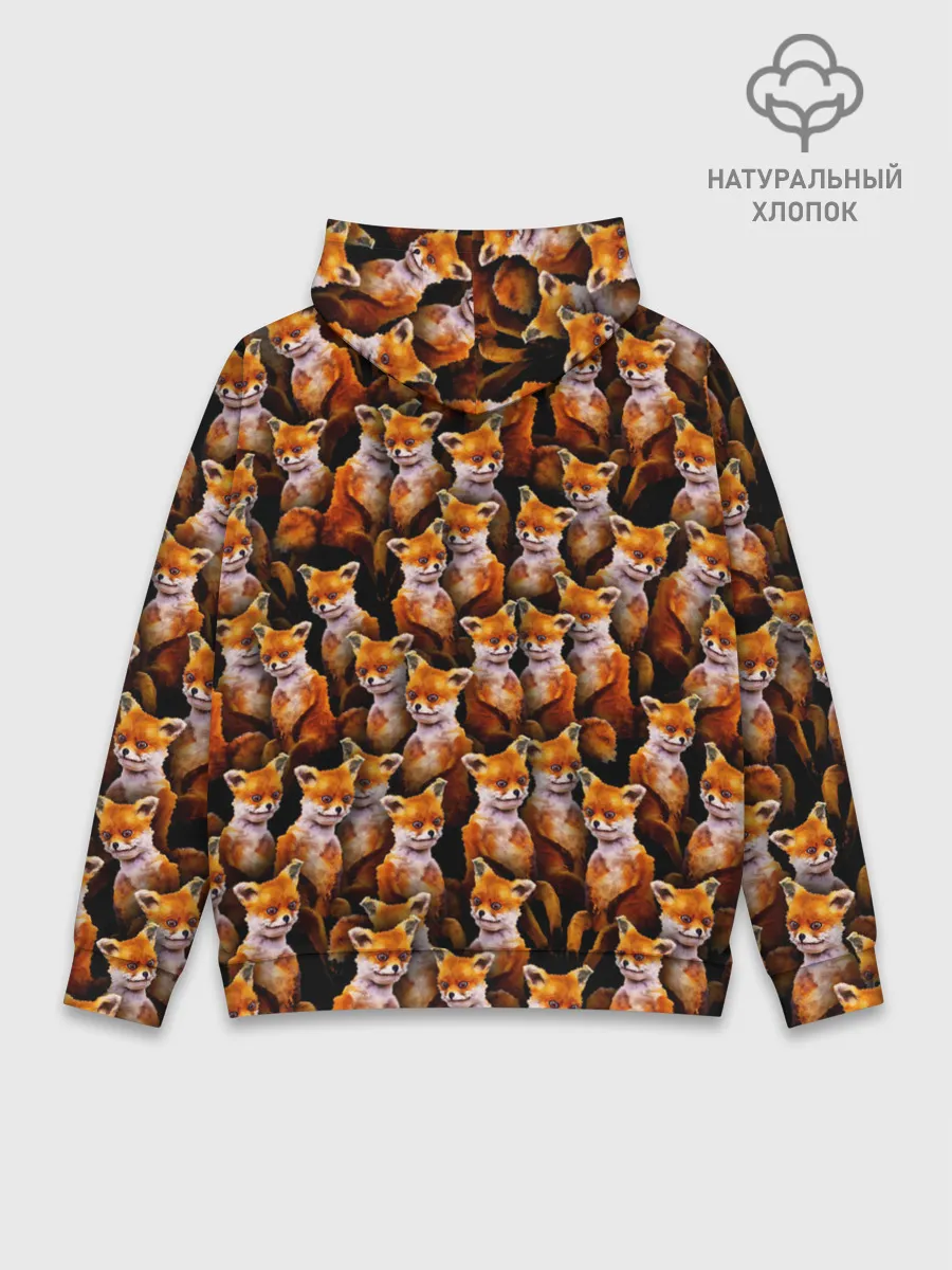 Худи мужской база хлопок / Упоротые лисы