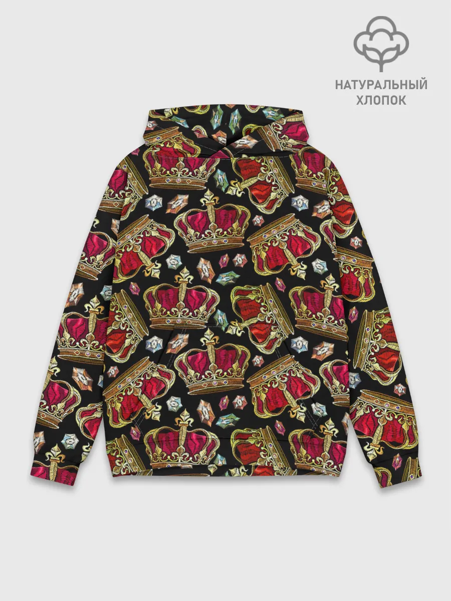 Худи мужской база хлопок / Короны