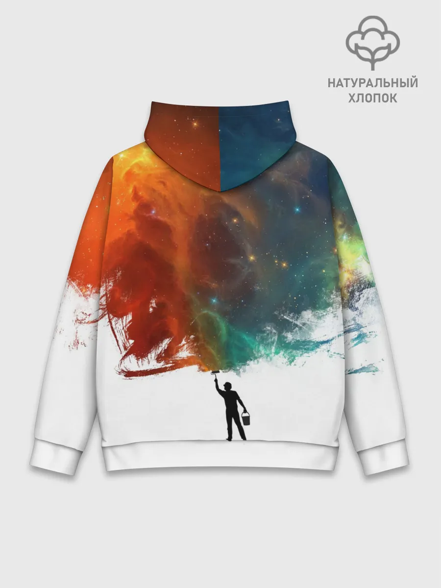 Худи мужской база хлопок / Красим космос