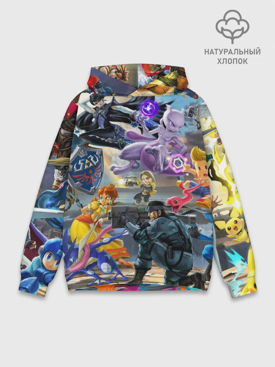 Худи мужской база хлопок / Super Smash Bros ultimate