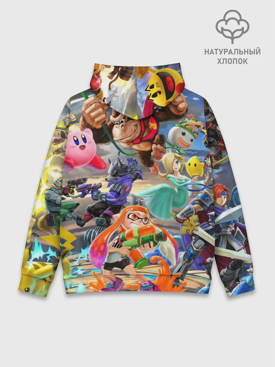 Худи мужской база хлопок / Super Smash Bros ultimate