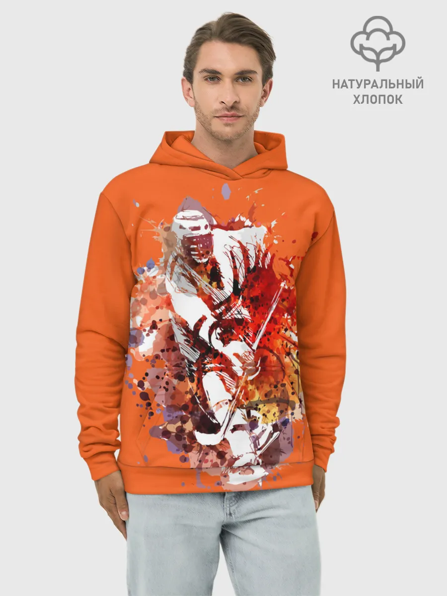 Худи мужской база хлопок / Хоккей