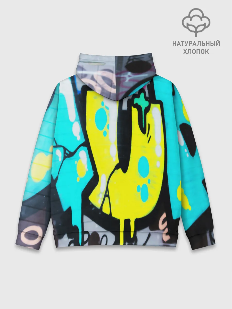 Худи мужской база хлопок / Кислотный арт