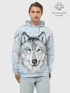 Худи мужской база хлопок / Волк