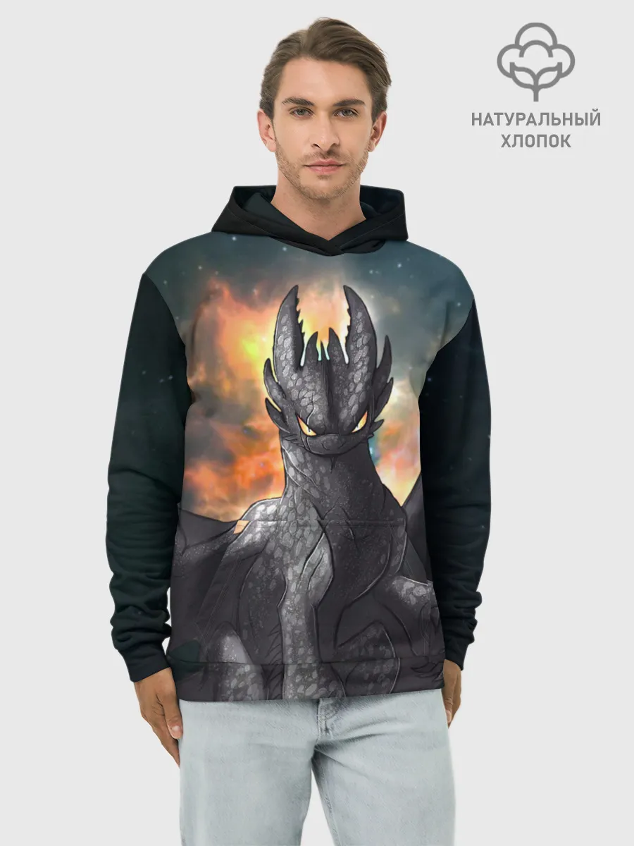 Худи мужской база хлопок / Night Fury