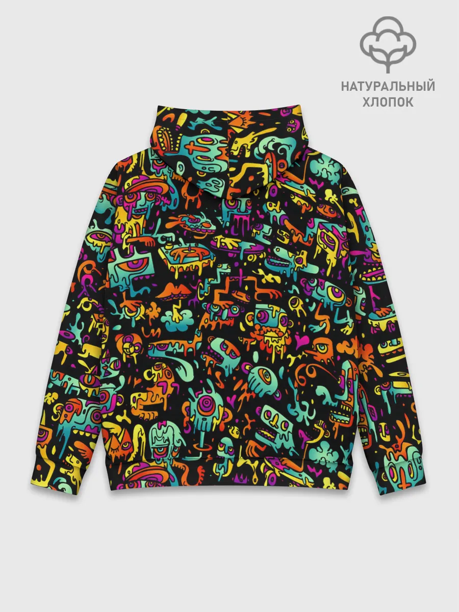 Худи мужской база хлопок / Кислотный Диджей