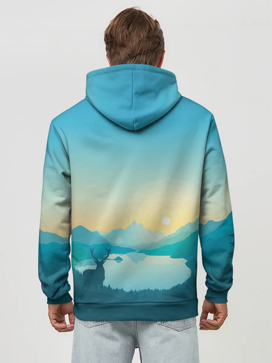 Худи мужской база хлопок / Векторная природа