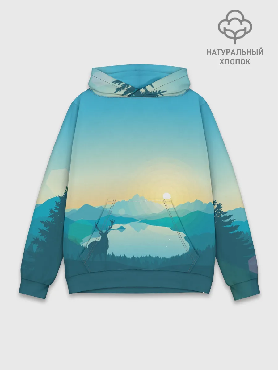 Худи мужской база хлопок / Векторная природа