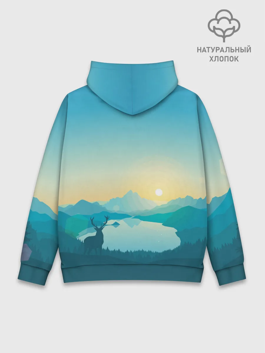 Худи мужской база хлопок / Векторная природа