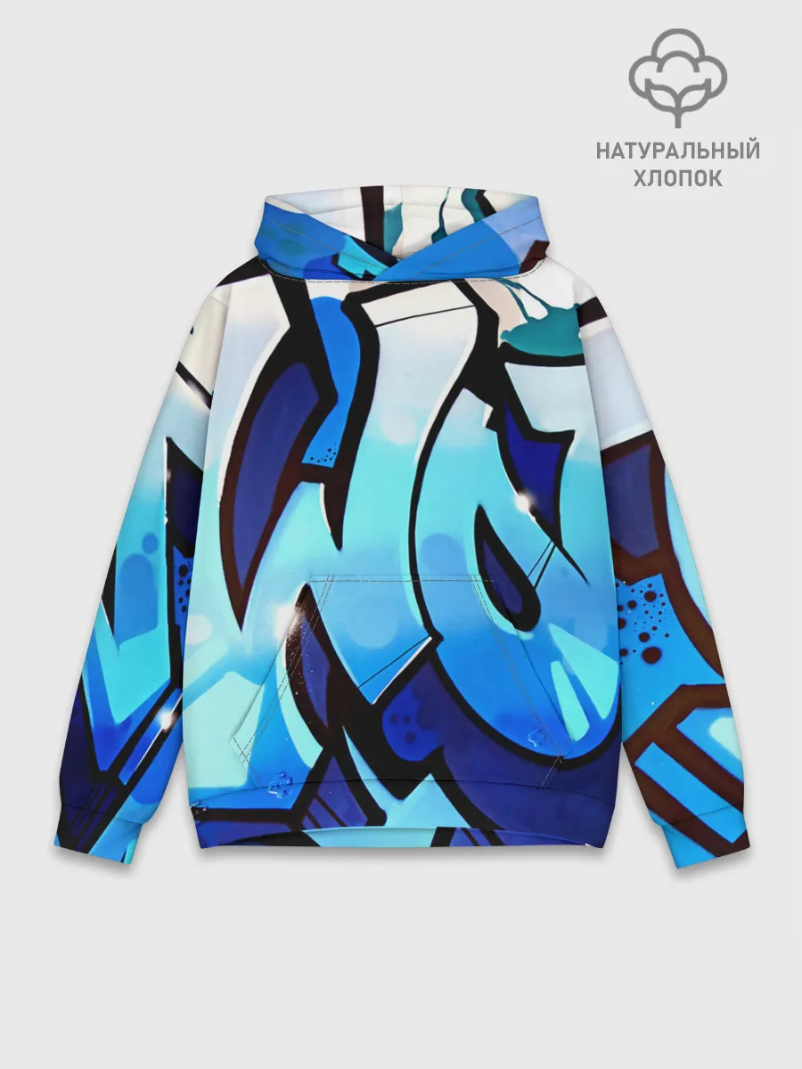 Худи мужской база хлопок / wow graffiti