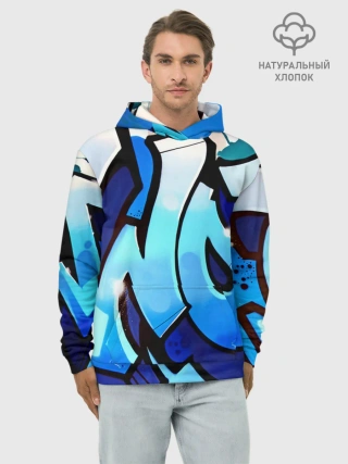 Худи мужской база хлопок / wow graffiti