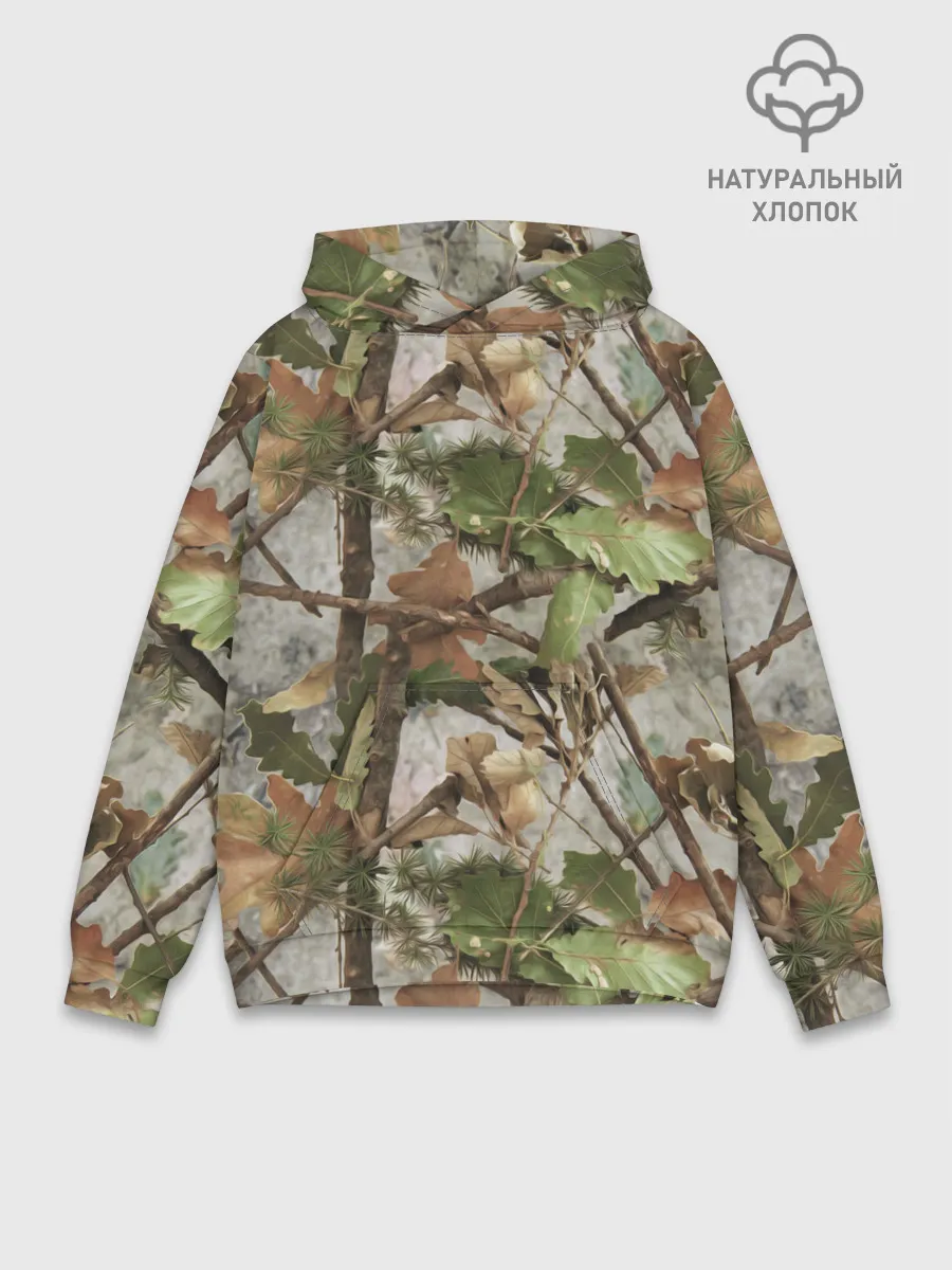 Худи мужской база хлопок / Камуфляж