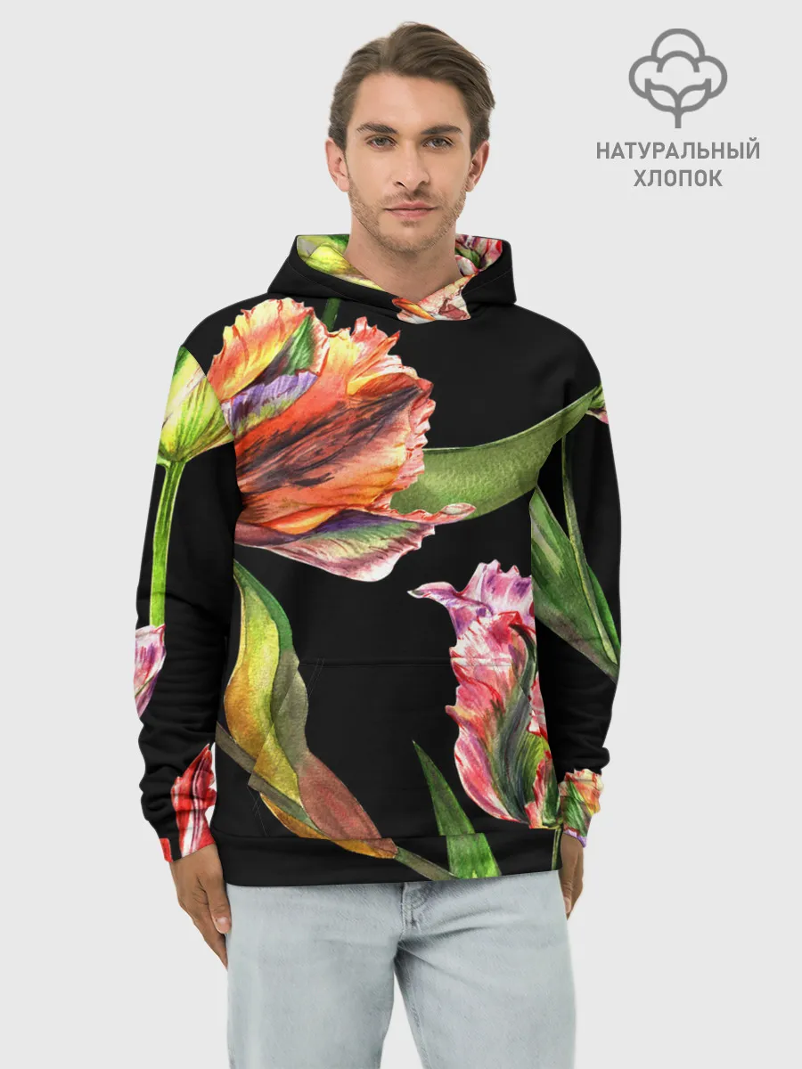 Худи мужской база хлопок / Тюльпан