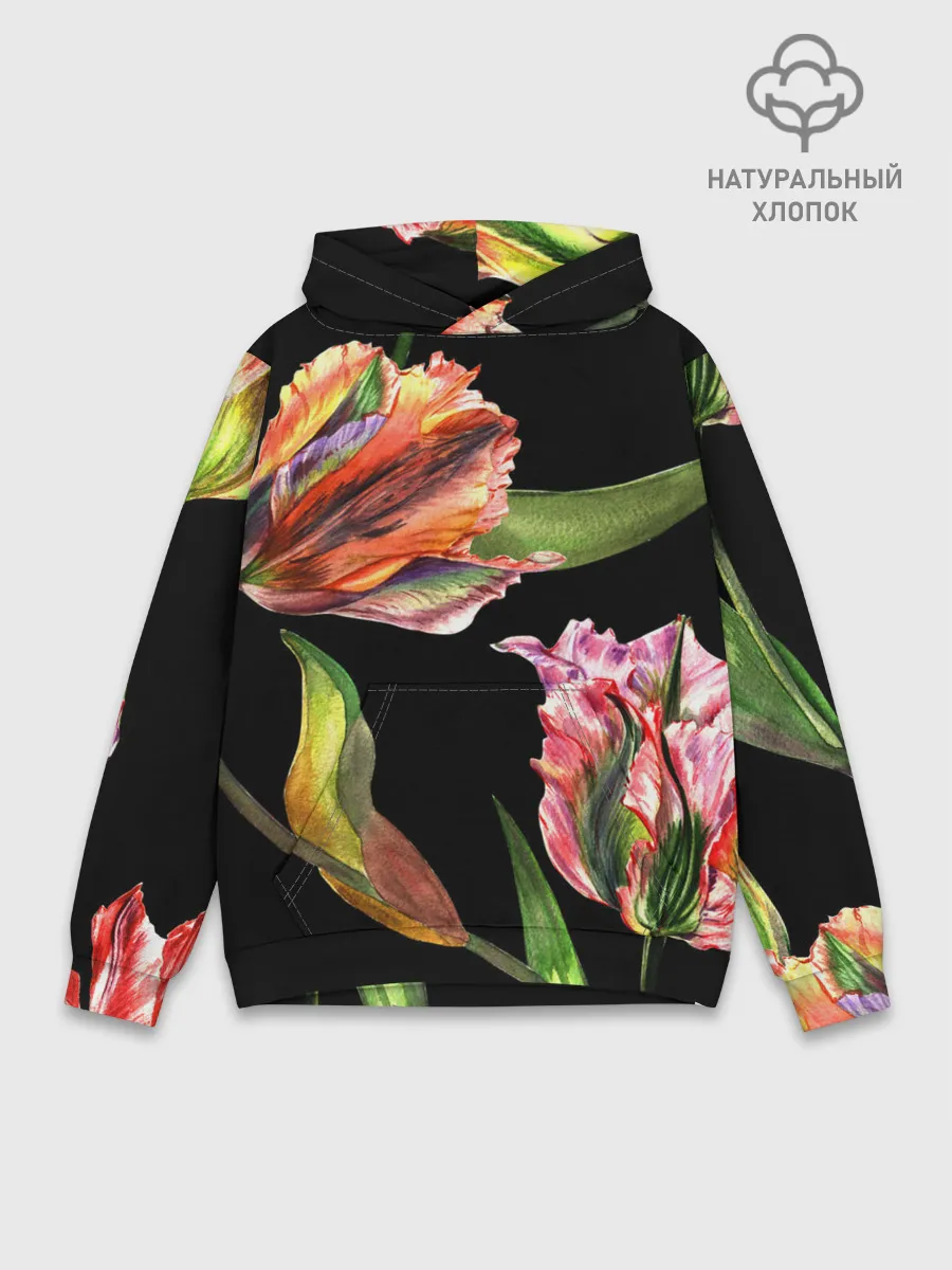 Худи мужской база хлопок / Тюльпан