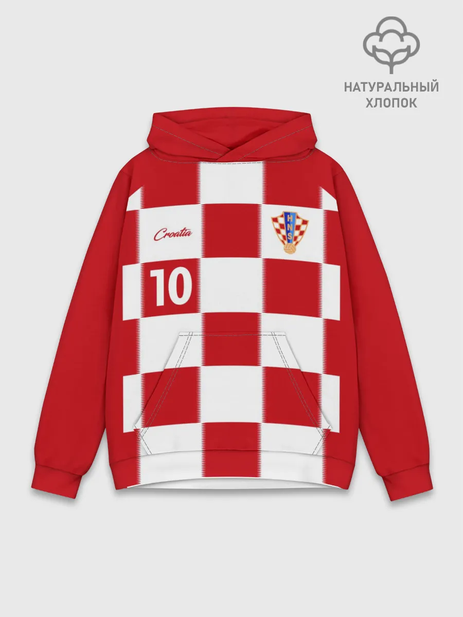 Худи мужской база хлопок / Лука Модрич, Сборная Хорватии