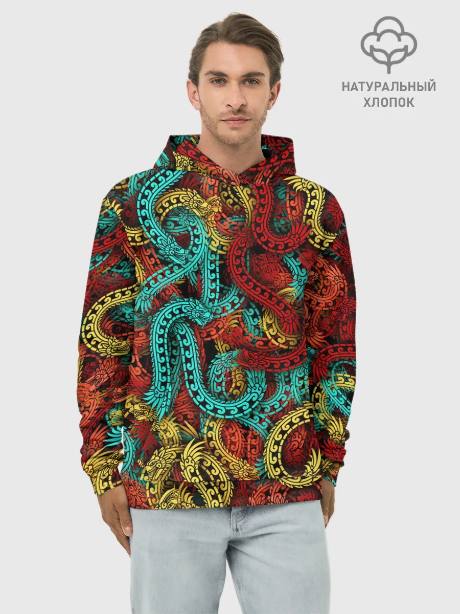Худи мужской база хлопок / Кетцалькоатли