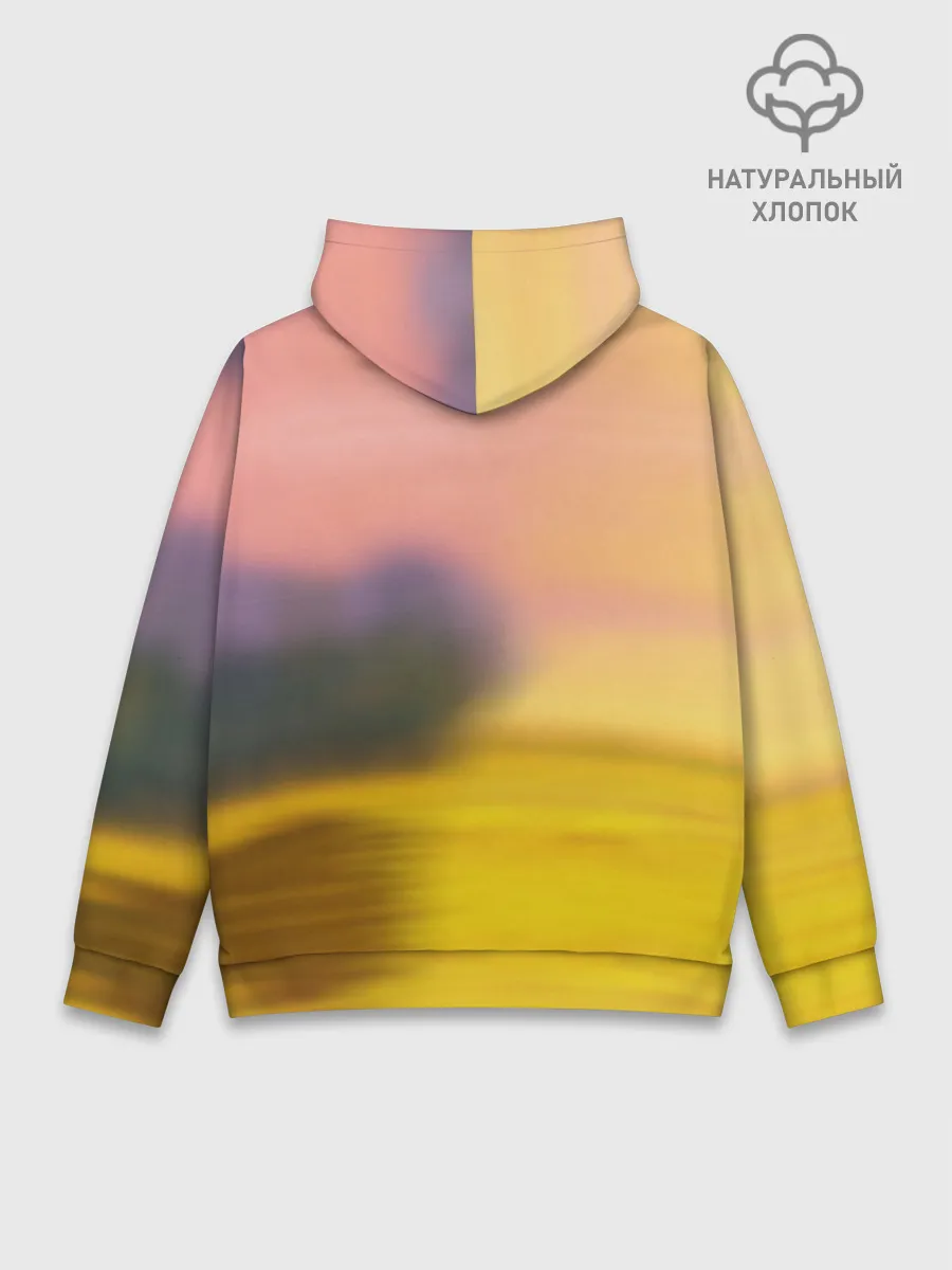 Худи мужской база хлопок / Дракончик на берегу озера