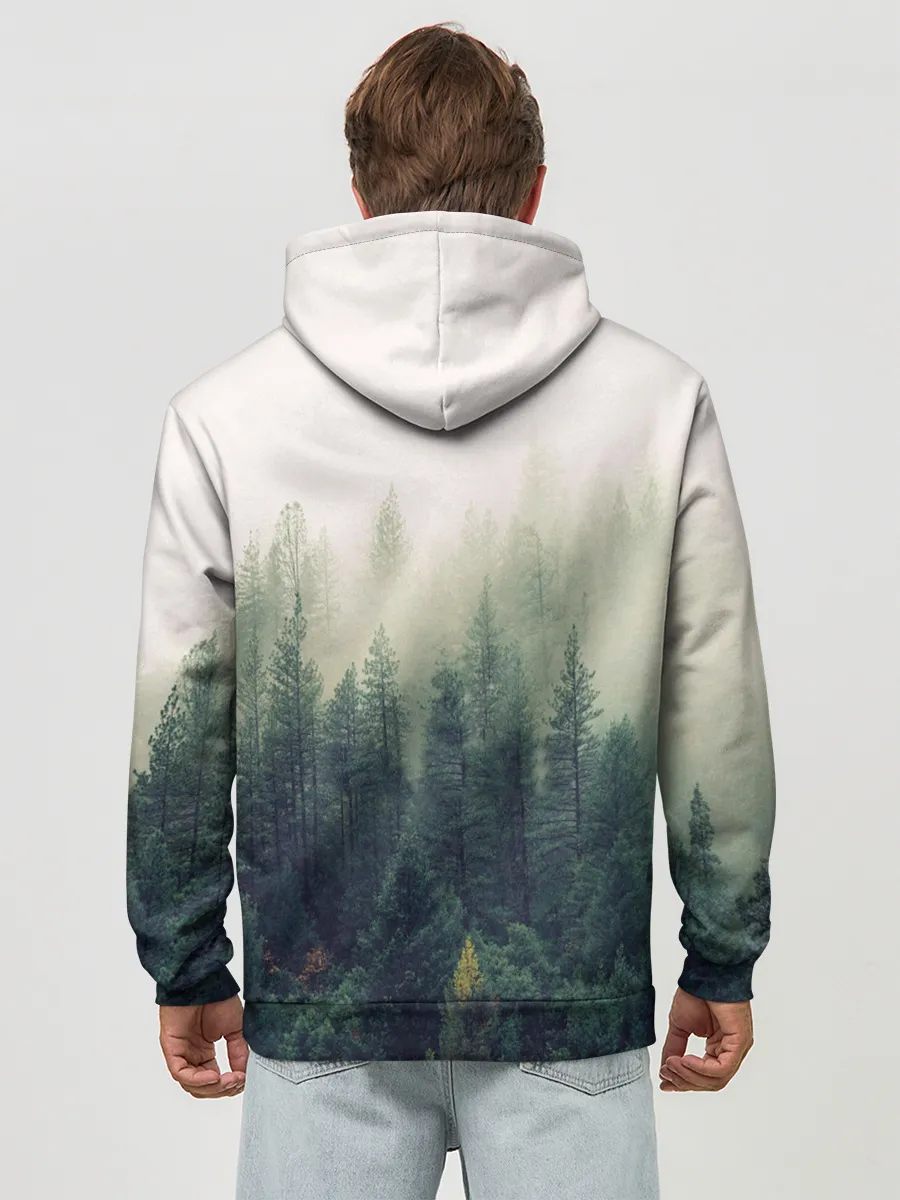 Худи мужской база хлопок / Северный лес