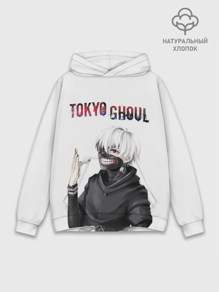 Худи мужской база хлопок / Kaneki Ken в профиль