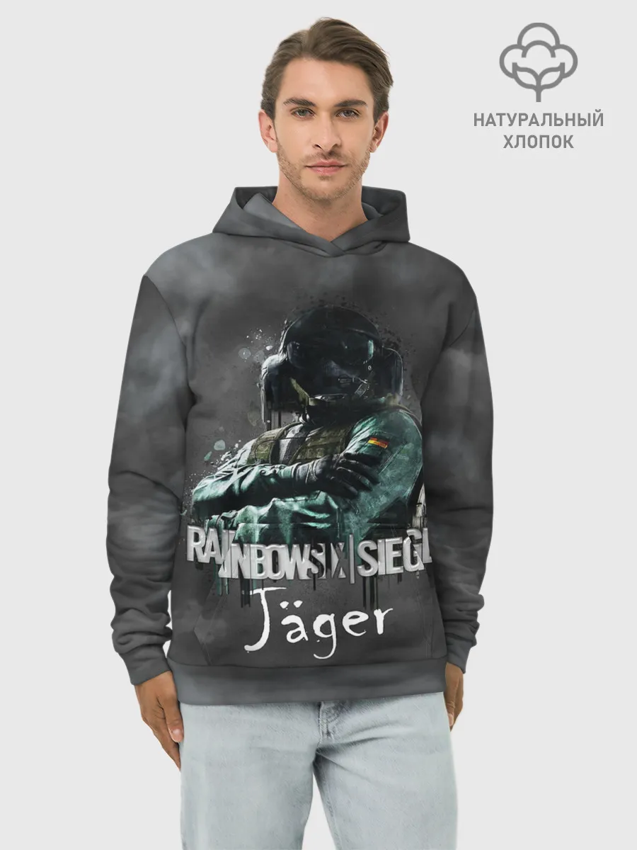 Худи мужской база хлопок / Jager : Rainbow Six