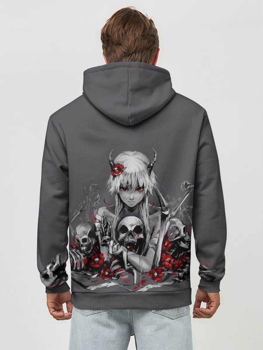 Худи мужской база хлопок / Girl & Death