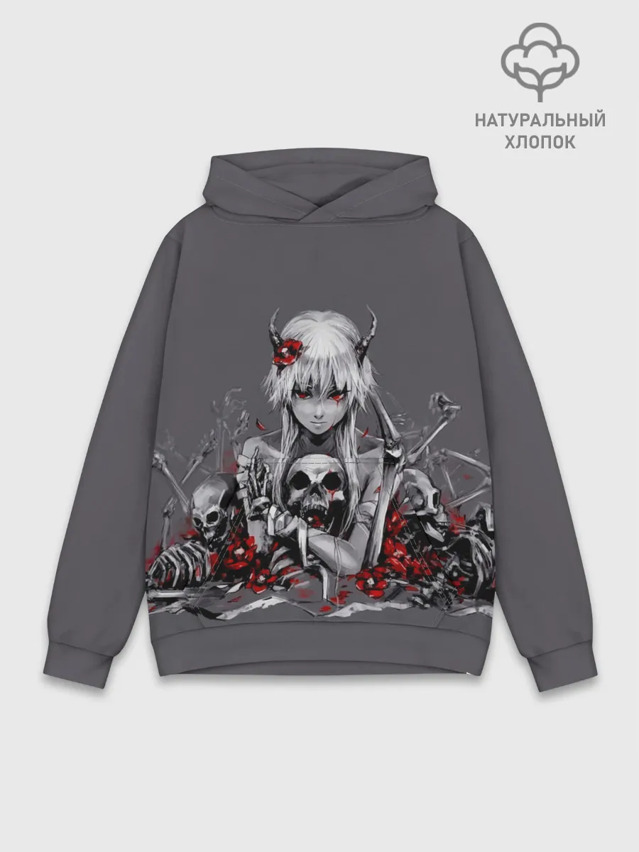 Худи мужской база хлопок / Girl & Death