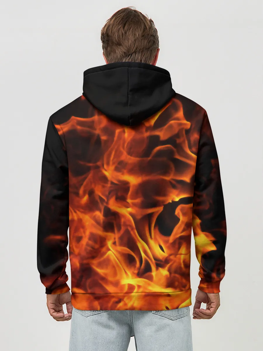 Худи мужской база хлопок / огонь