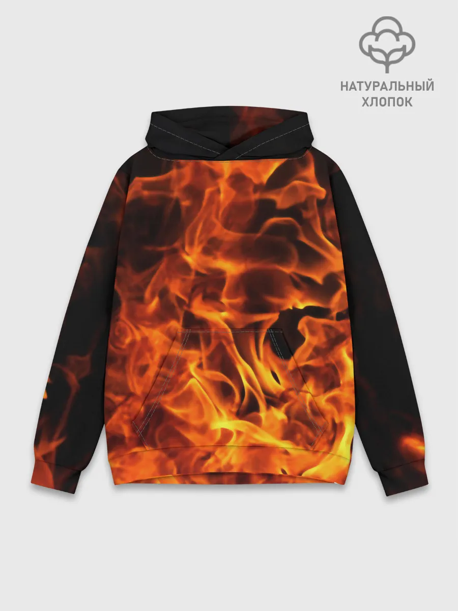 Худи мужской база хлопок / огонь