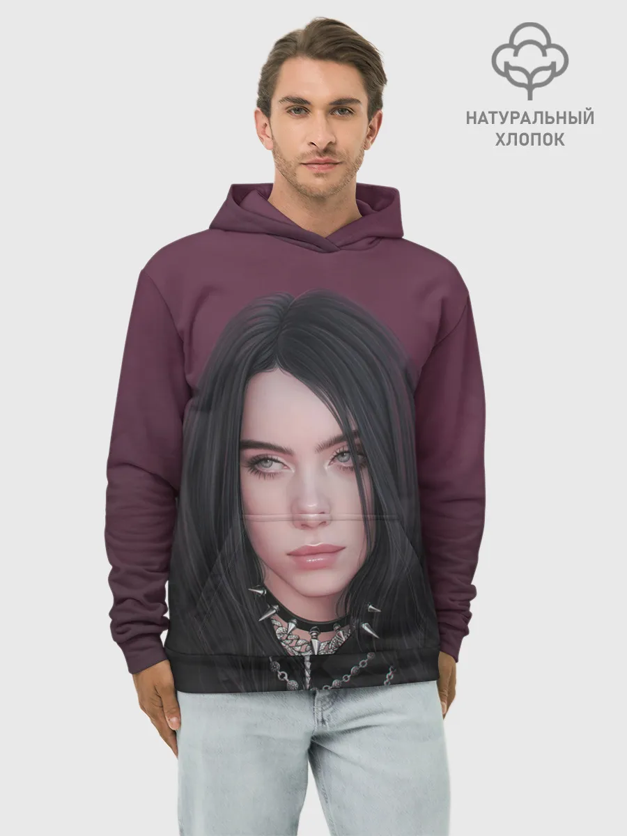 Худи мужской база хлопок / Black Eilish