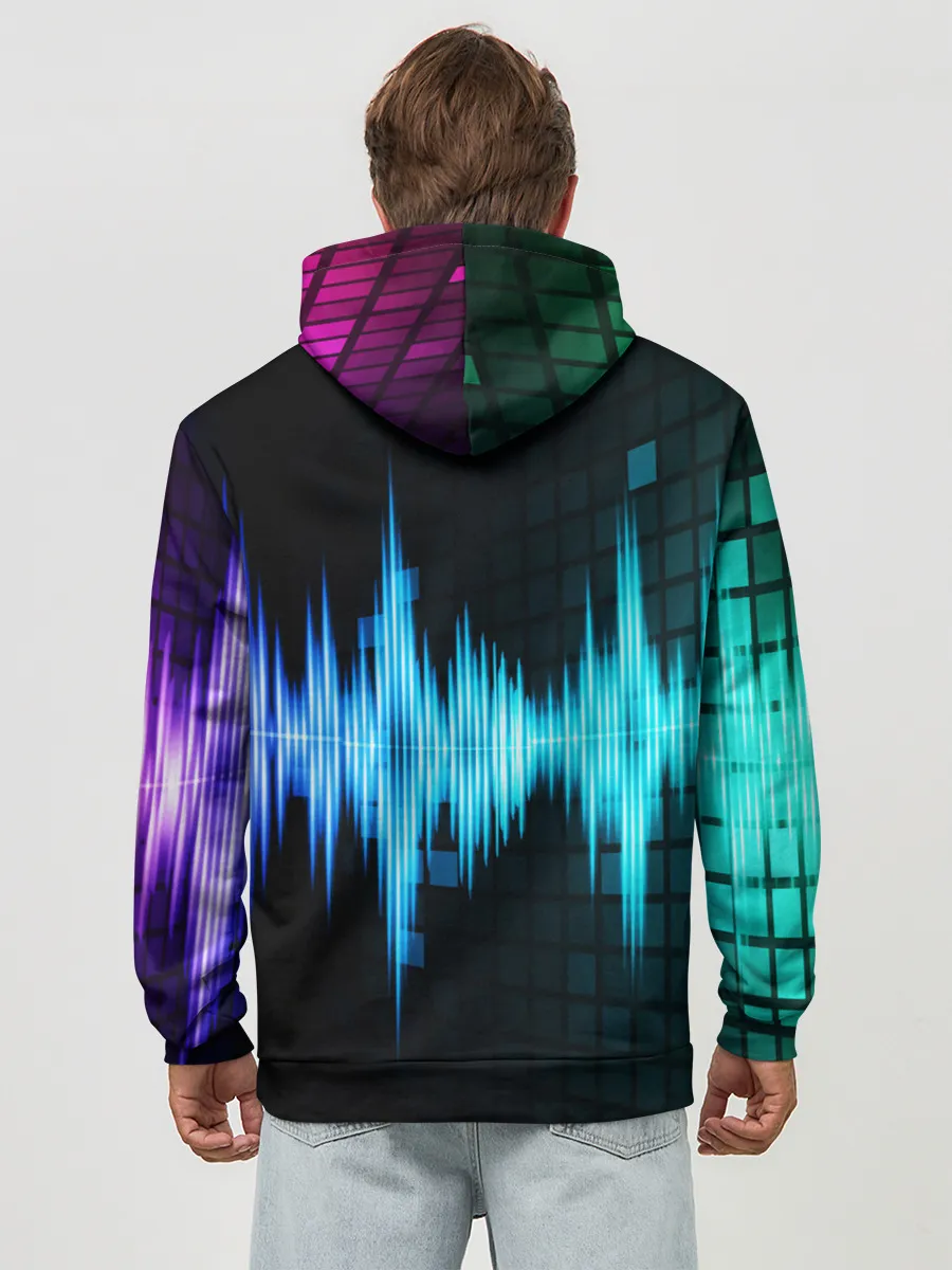 Худи мужской база хлопок / neon music