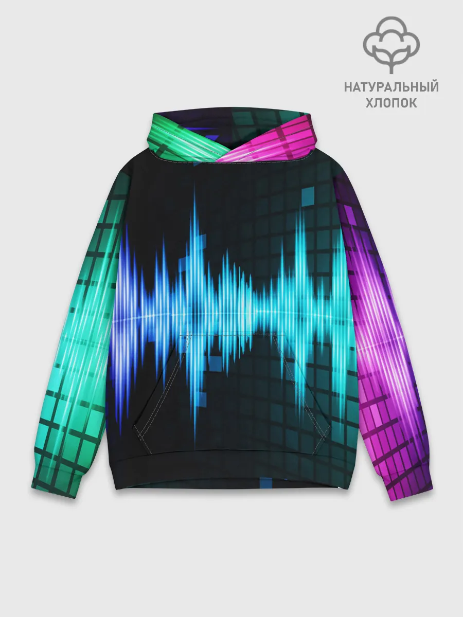 Худи мужской база хлопок / neon music