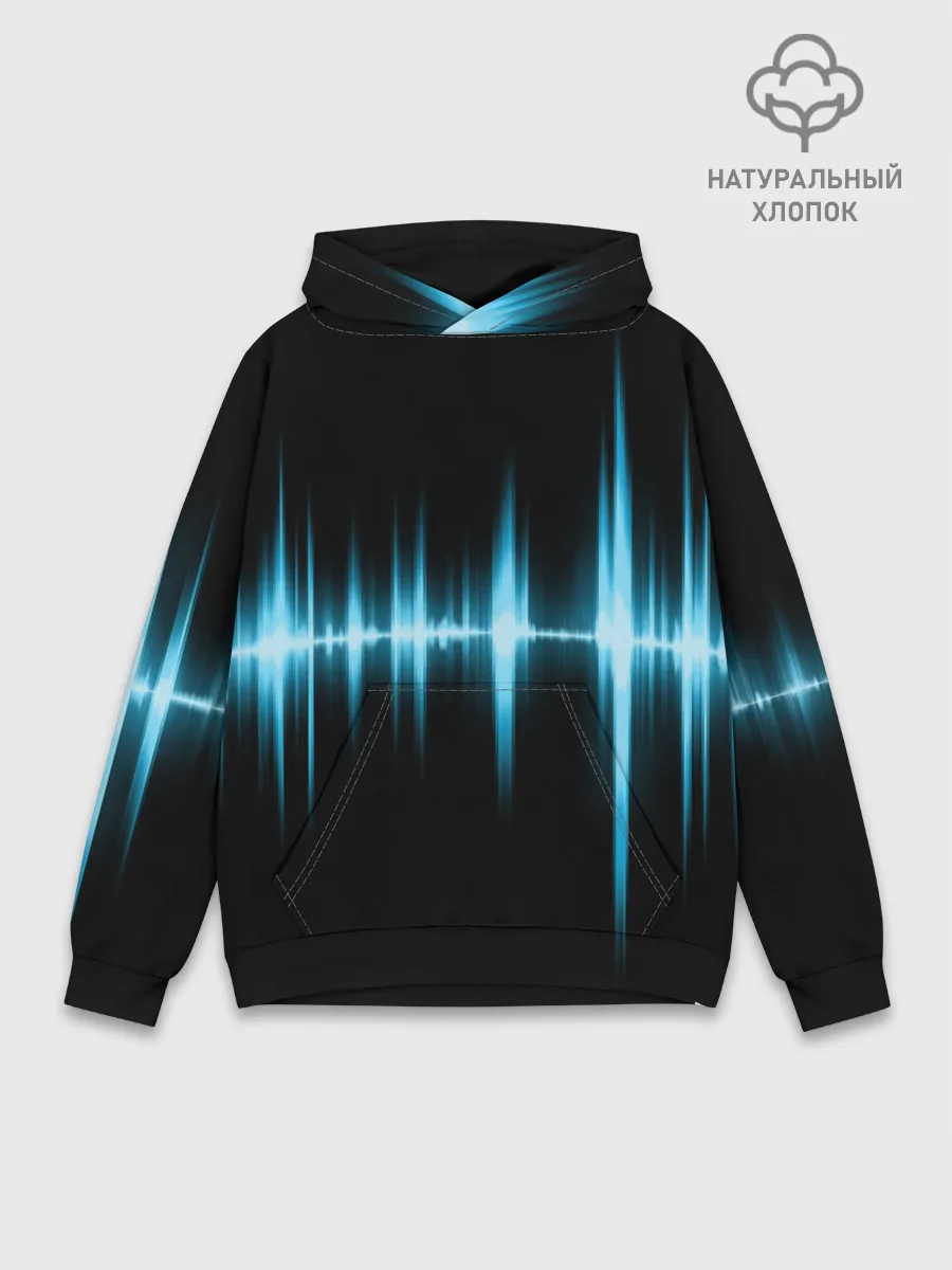 Худи мужской база хлопок / Текстура эквалайзера