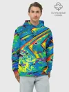 Худи мужской база хлопок / Рыбы