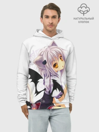 Худи мужской база хлопок / High School DxD, Конэко