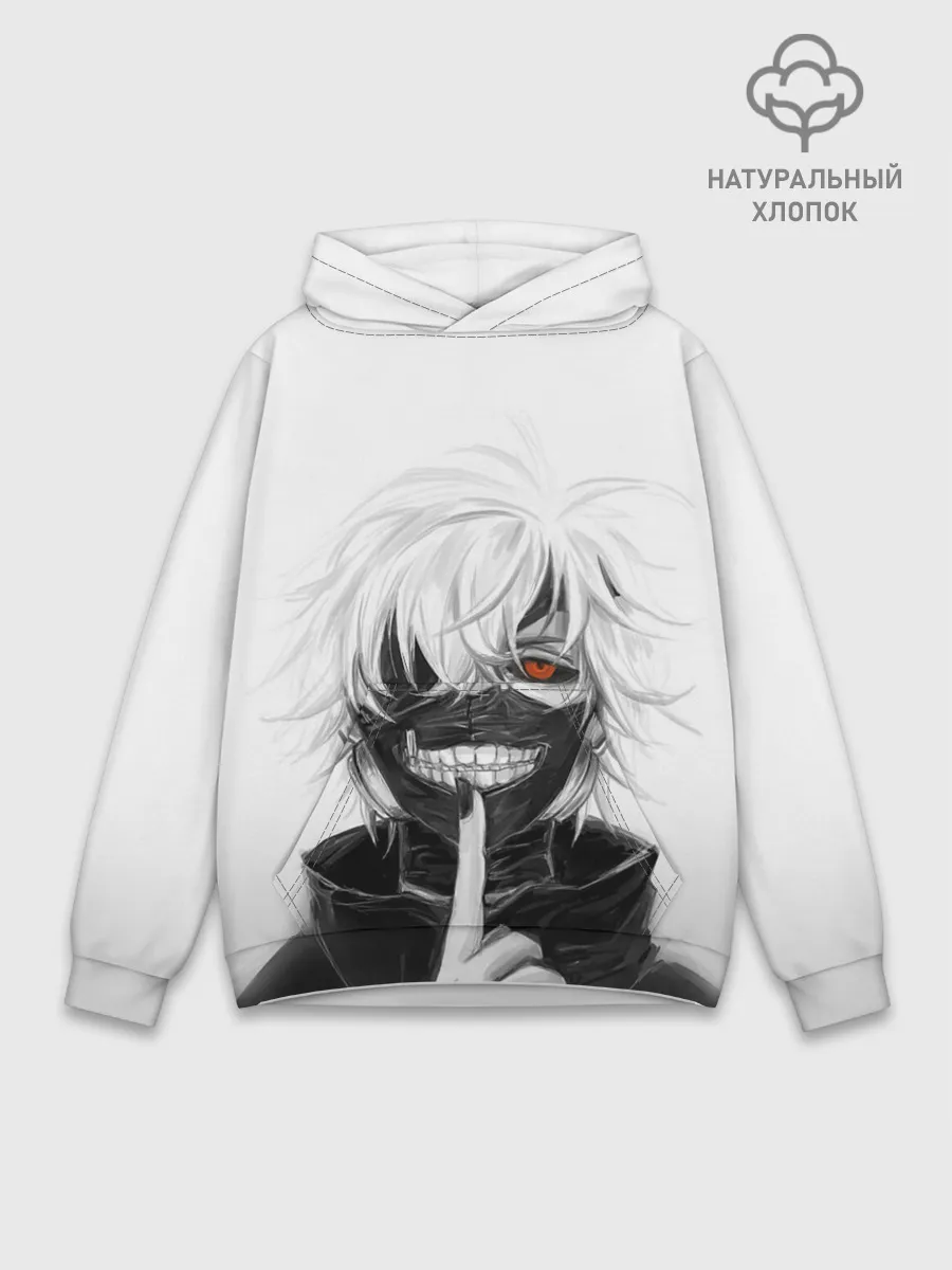 Худи мужской база хлопок / Kaneki Ken в анфас