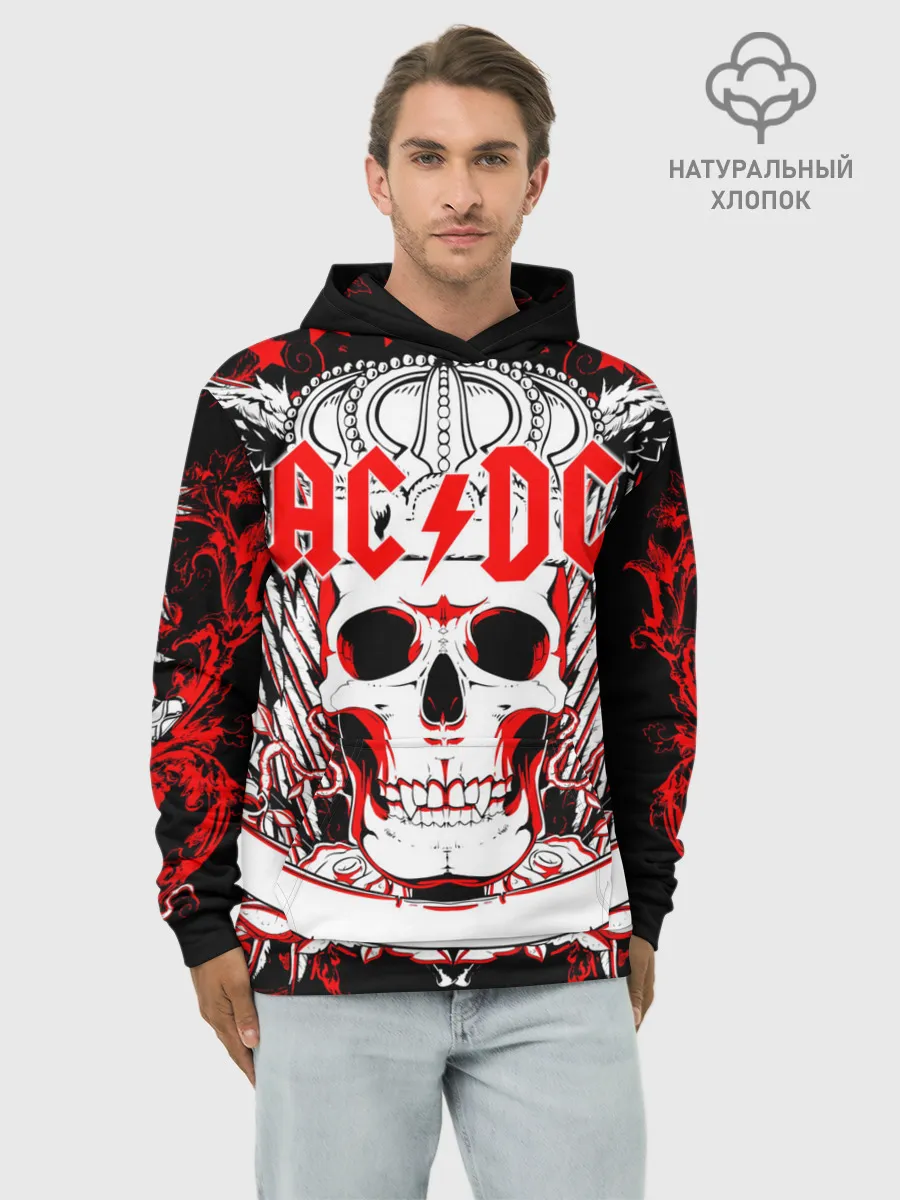 Худи мужской база хлопок / AC/DC