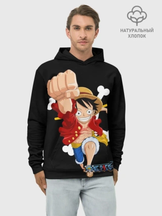 Худи мужской база хлопок / удар One Piece