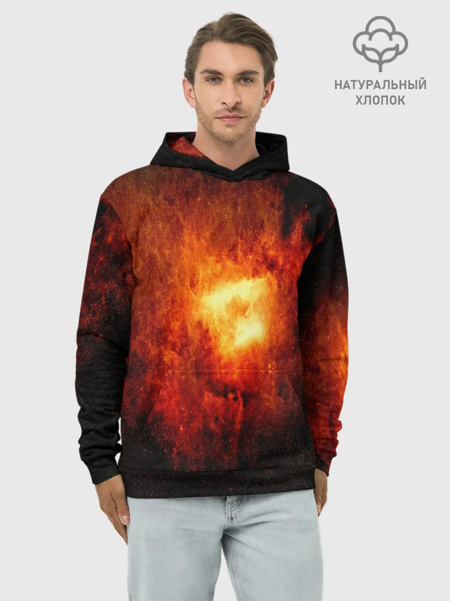 Худи мужской база хлопок / Черная дыра