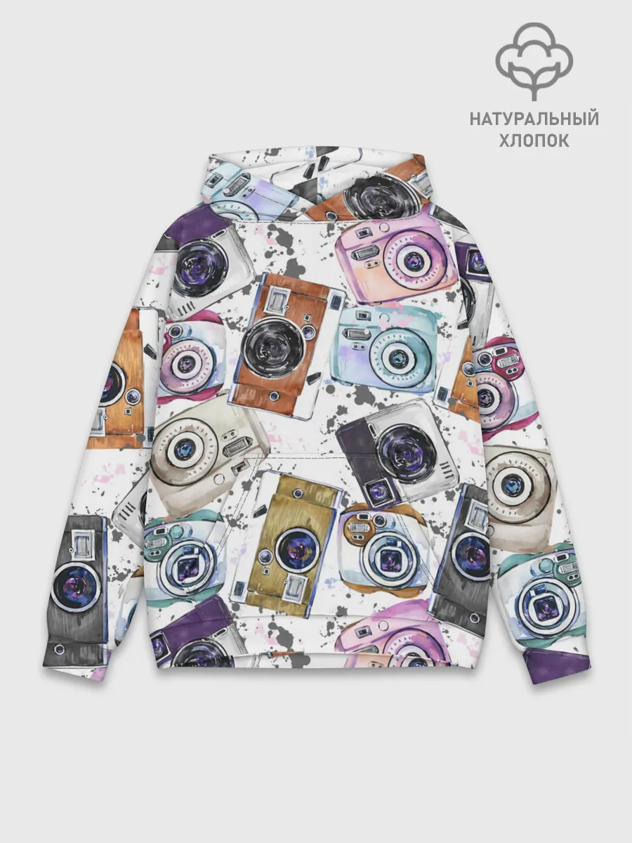 Худи мужской база хлопок / Старинные фотоаппараты