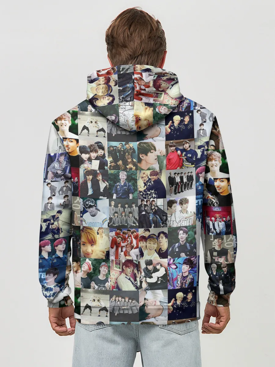 Худи мужской база хлопок / BTS Collage