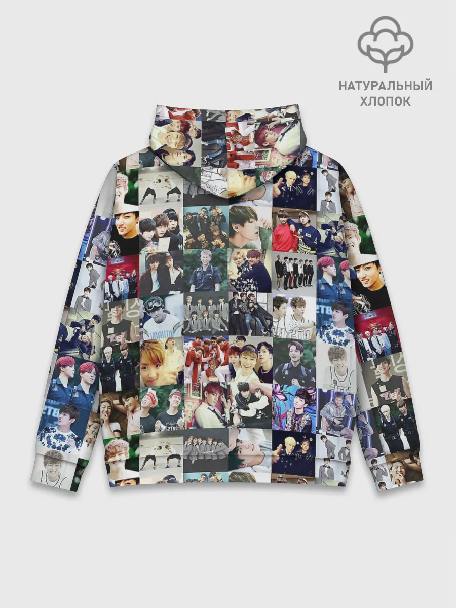 Худи мужской база хлопок / BTS Collage